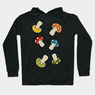 cute 70s mushrooms Hoodie